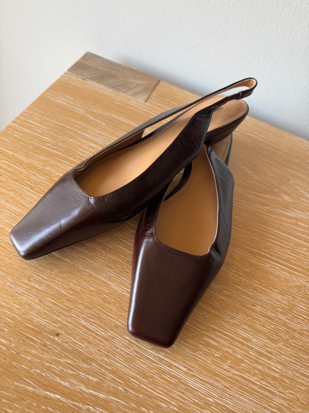 MADEWELL Women’s The Ophelia Slingback Flats in Espresso Bean Size 9.5 EUC